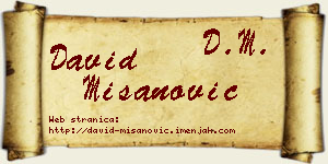 David Mišanović vizit kartica
